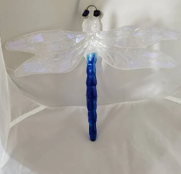 Large Fused Glass Dragonfly - Garden Art